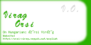 virag orsi business card